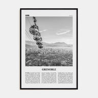 Grenoble Travel B&W Poster
