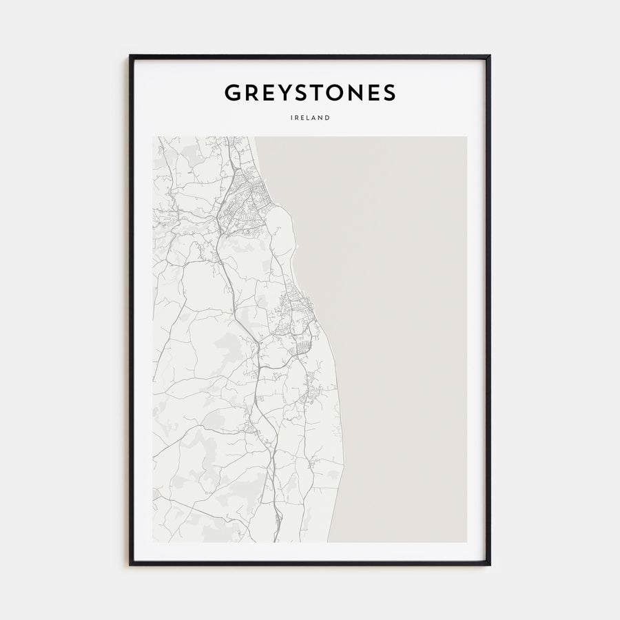 Greystones Map Portrait Poster