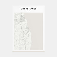 Greystones Map Portrait Poster