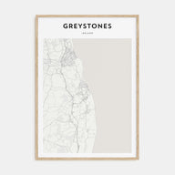 Greystones Map Portrait Poster