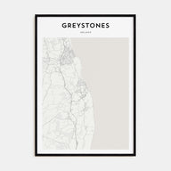 Greystones Map Portrait Poster