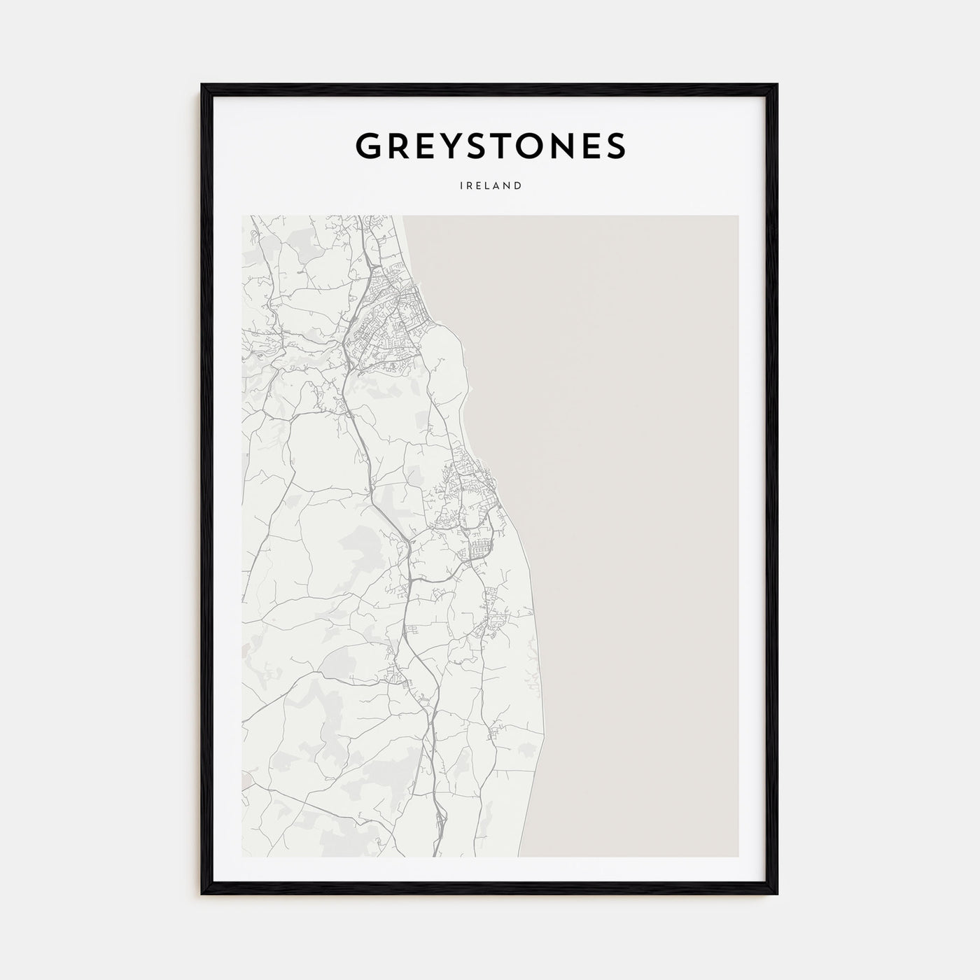 Greystones Map Portrait Poster