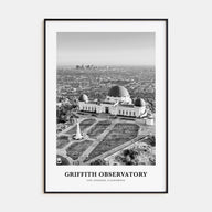 Griffith Observatory Portrait B&W Poster