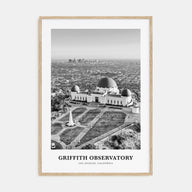 Griffith Observatory Portrait B&W Poster
