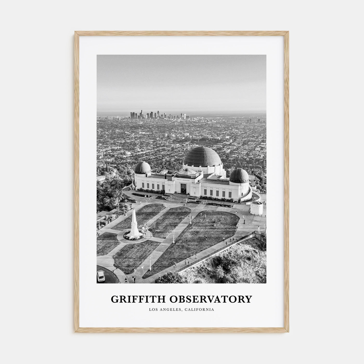 Griffith Observatory Portrait B&W Poster