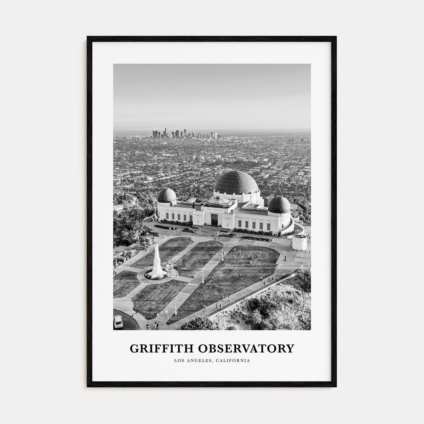 Griffith Observatory Portrait B&W Poster