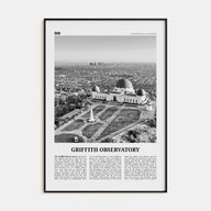 Griffith Observatory Travel B&W Poster