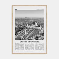 Griffith Observatory Travel B&W Poster