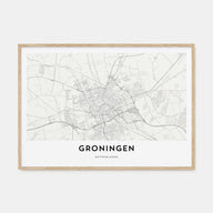 Groningen Map Landscape Poster