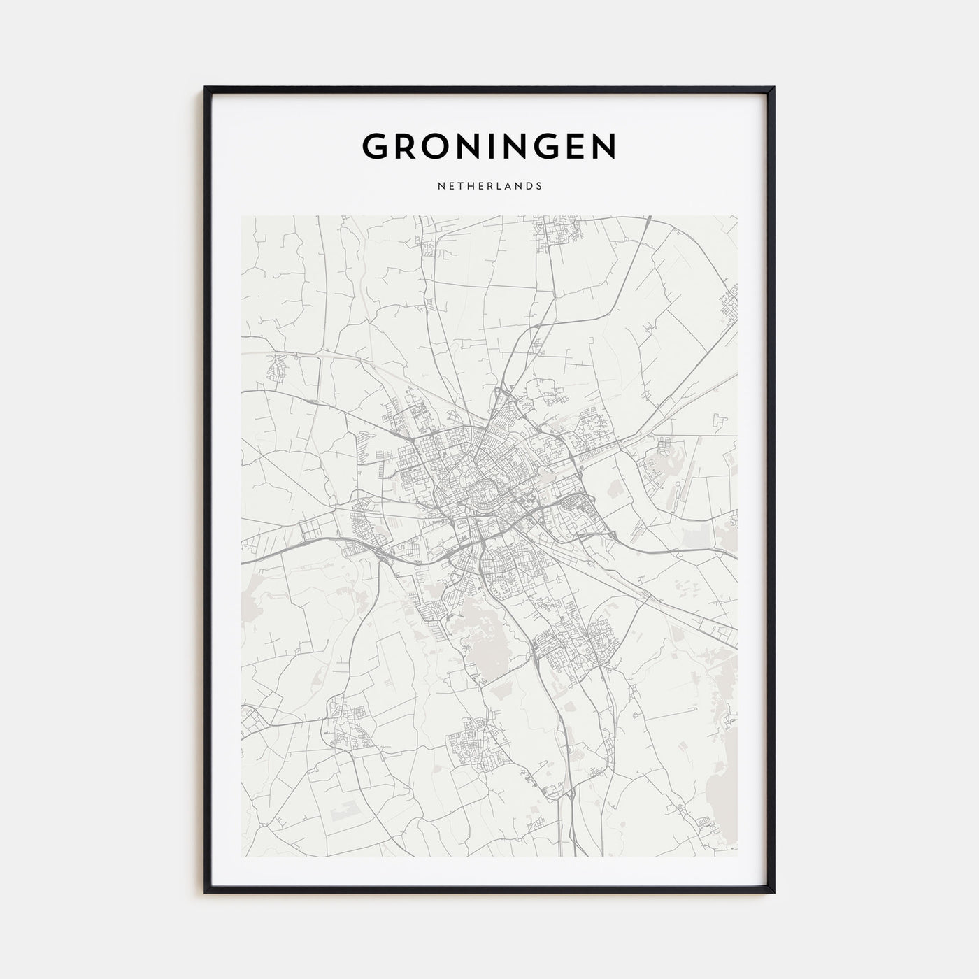 Groningen Map Portrait Poster