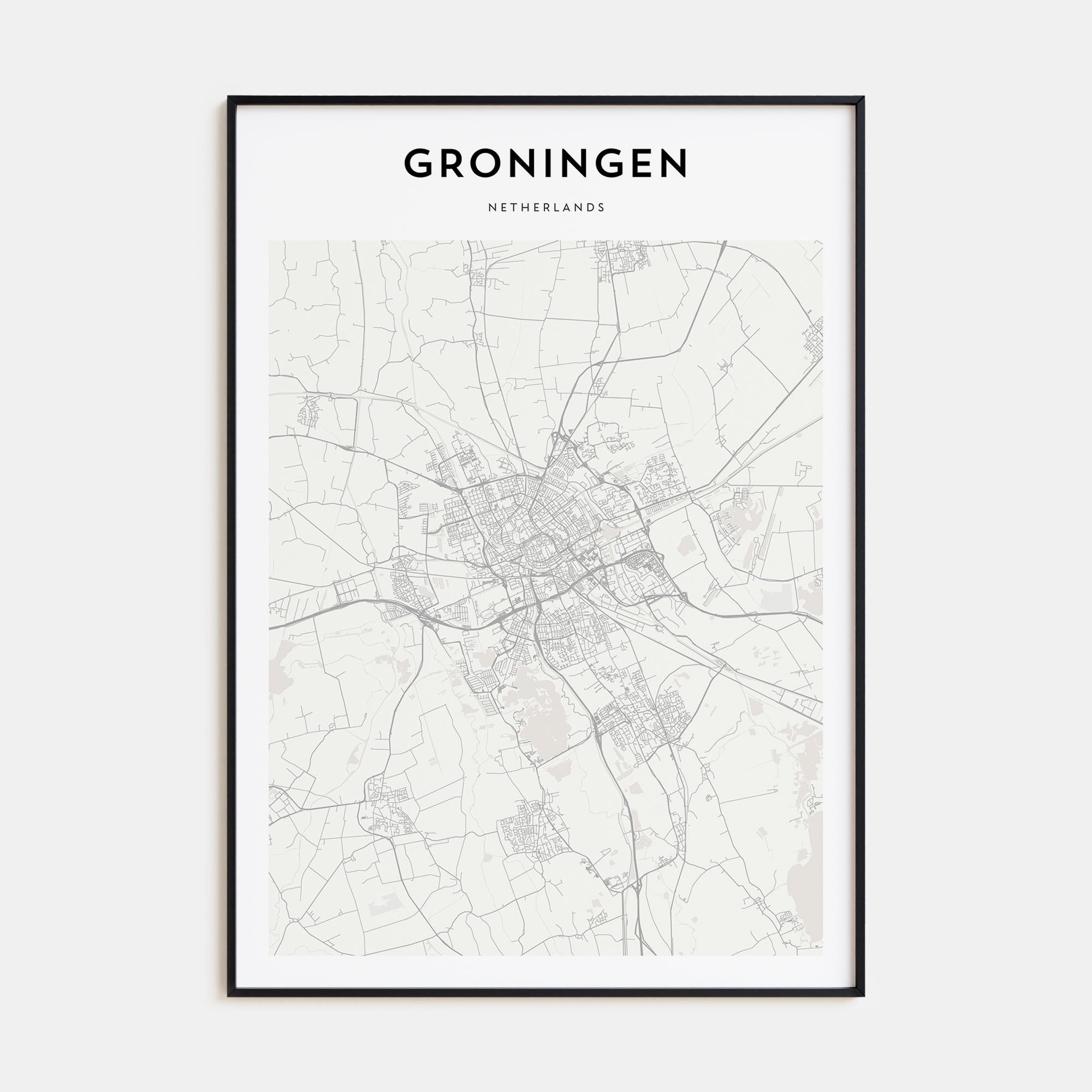 Groningen Map Portrait Poster