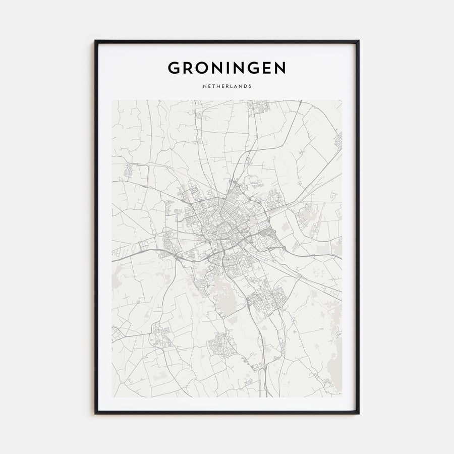 Groningen Map Portrait Poster