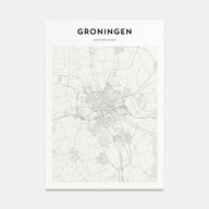 Groningen Map Portrait Poster