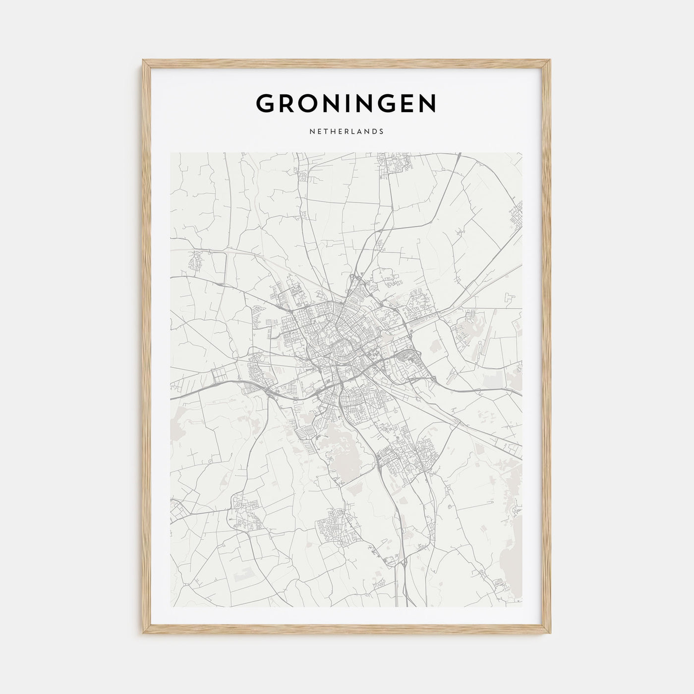 Groningen Map Portrait Poster