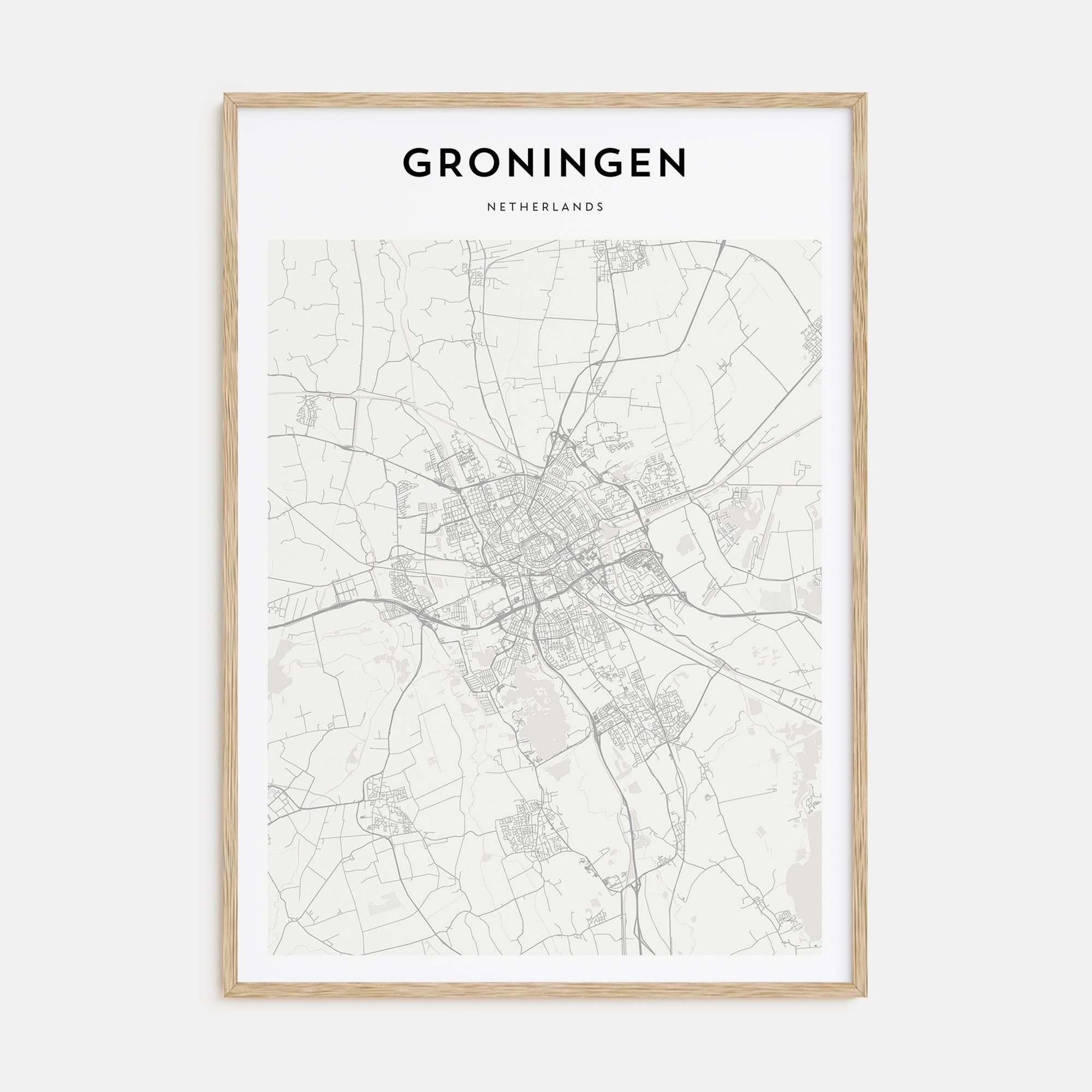 Groningen Map Portrait Poster