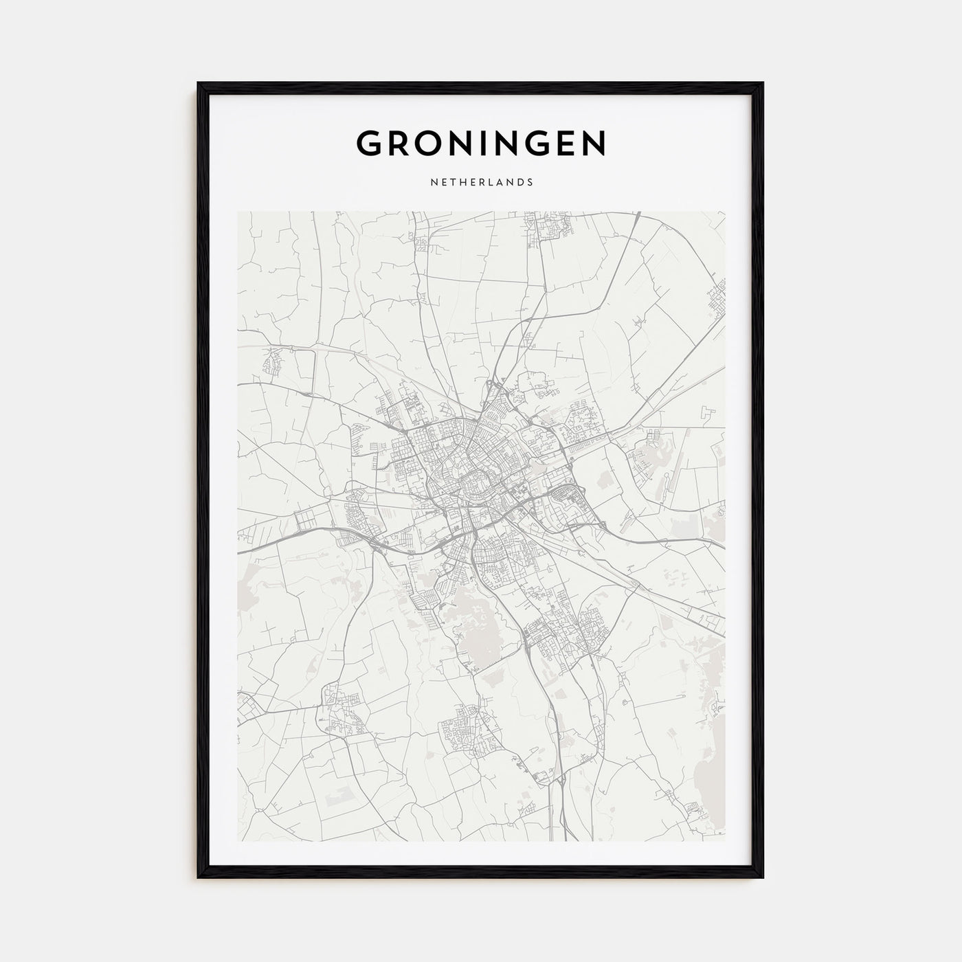 Groningen Map Portrait Poster