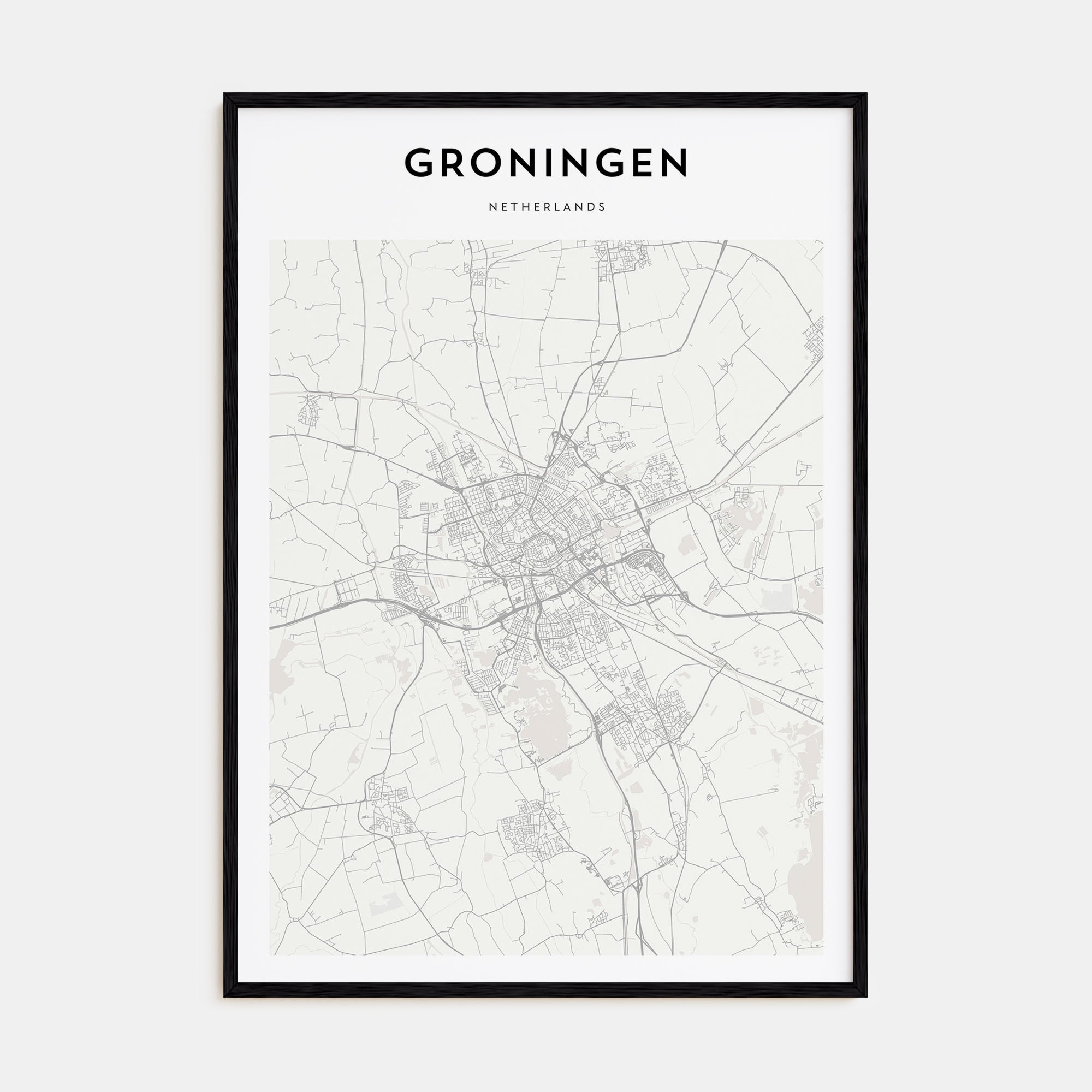 Groningen Map Portrait Poster