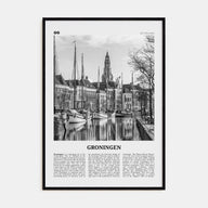 Groningen Travel B&W Poster