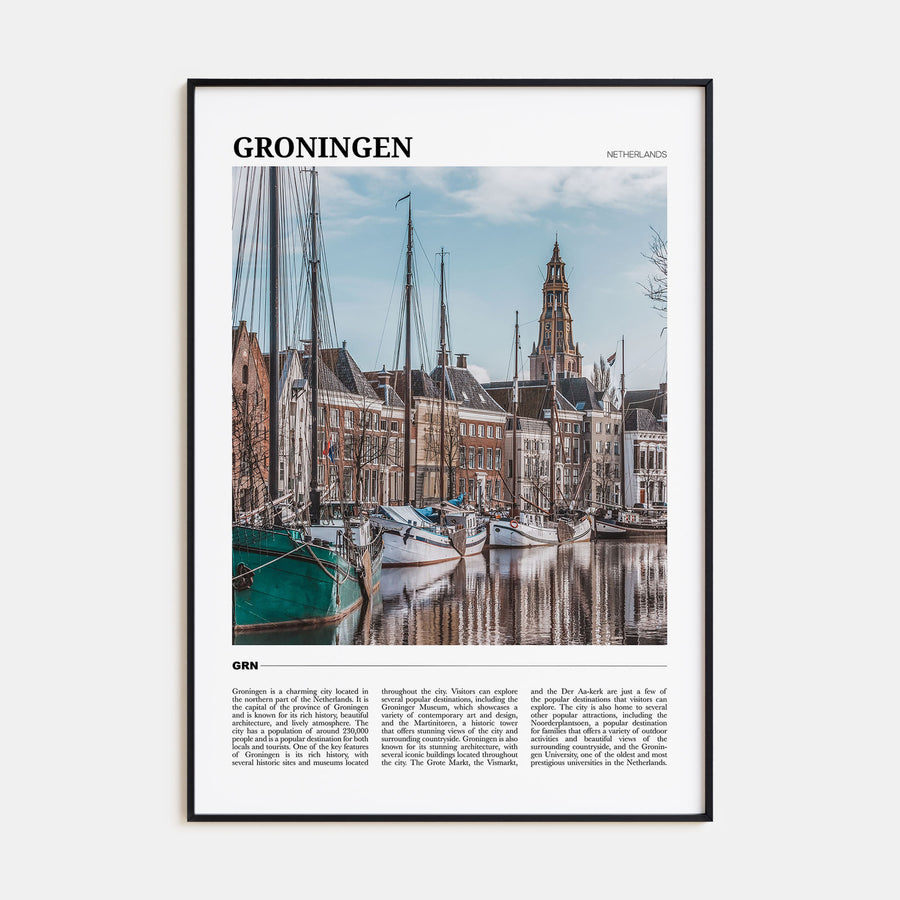 Groningen Travel Color Poster
