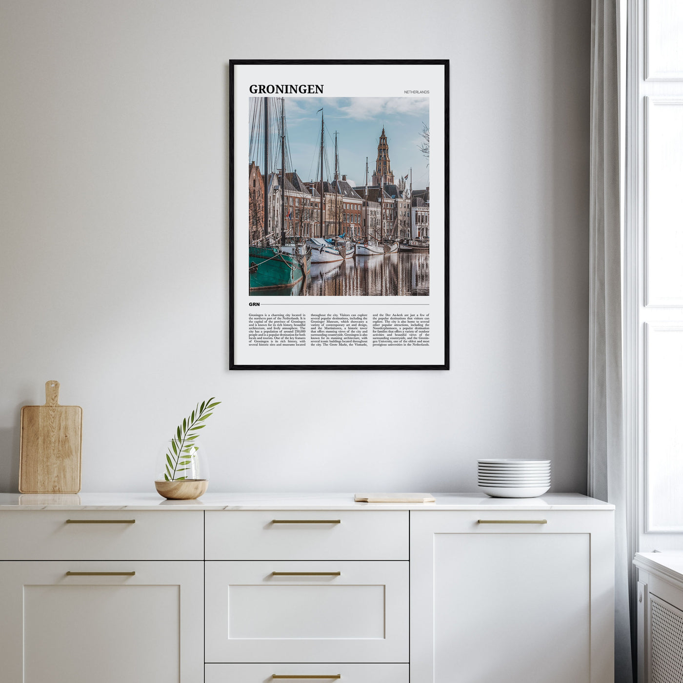 Groningen Travel Color Poster