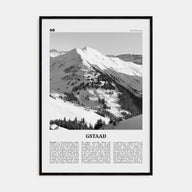 Gstaad Travel B&W Poster