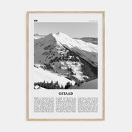Gstaad Travel B&W Poster