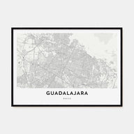 Guadalajara Map Landscape Poster