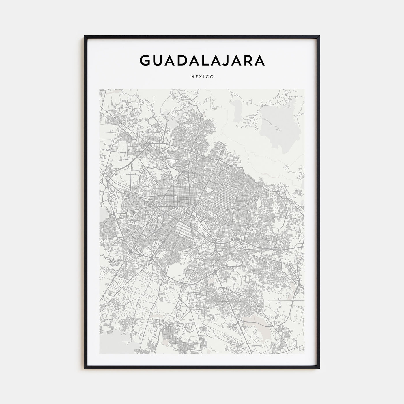 Guadalajara Map Portrait Poster