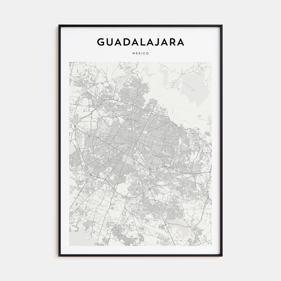 Guadalajara Map Portrait Poster