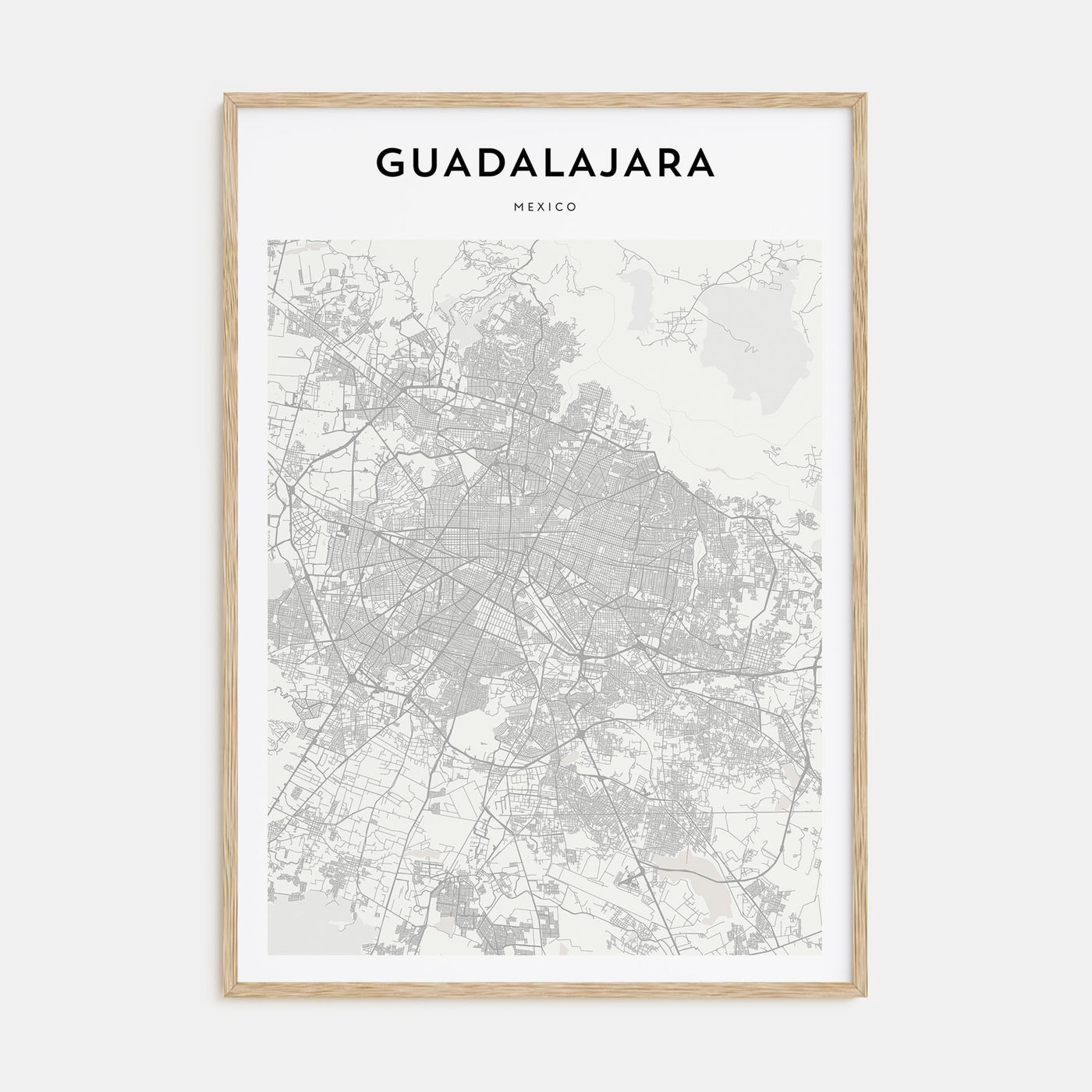 Guadalajara Map Portrait Poster