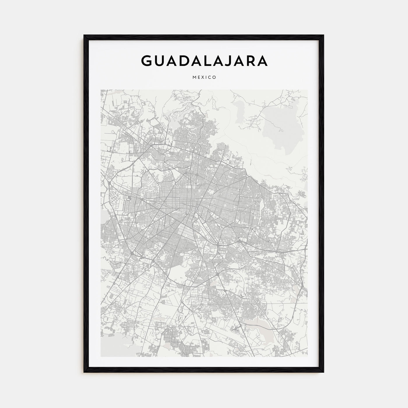 Guadalajara Map Portrait Poster