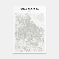 Guadalajara Map Portrait Poster