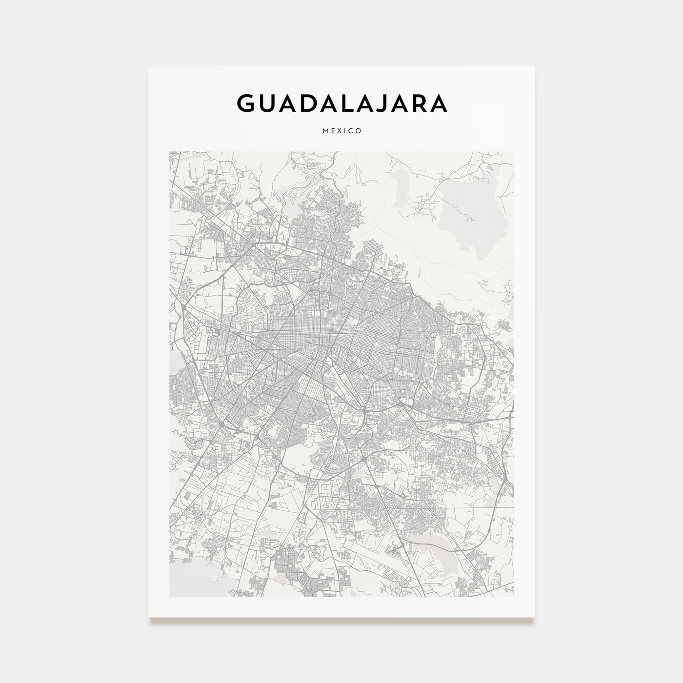 Guadalajara Map Portrait Poster