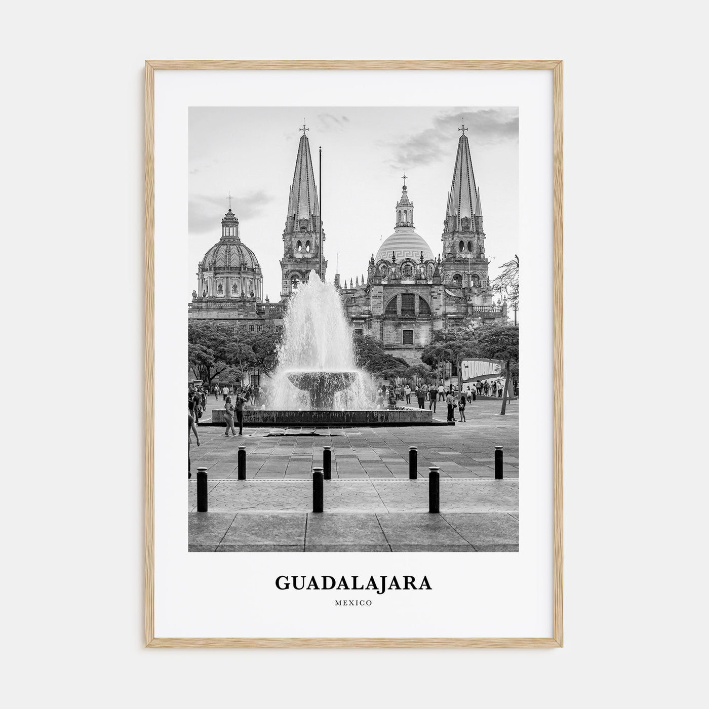 Guadalajara Portrait B&W No 1 Poster