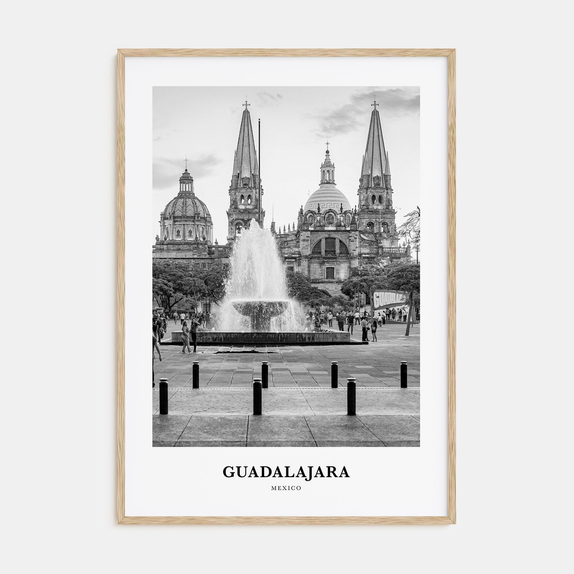 Guadalajara Portrait B&W No 1 Poster