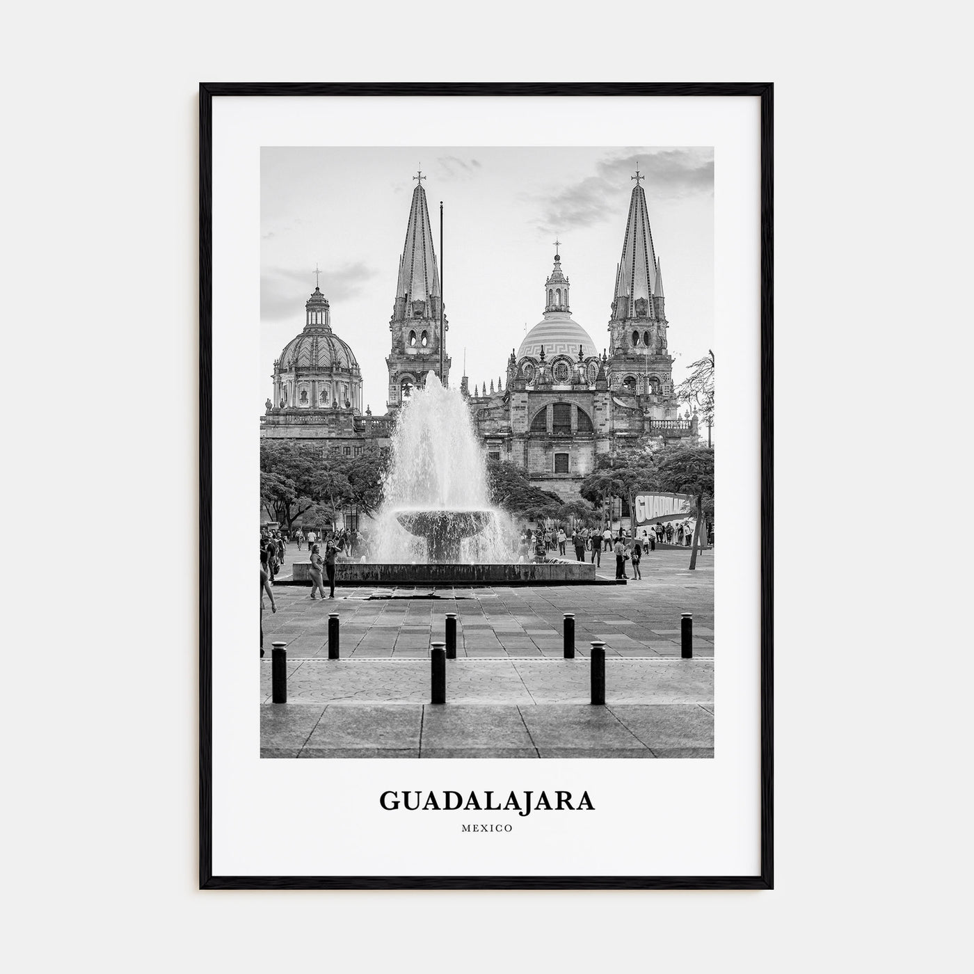 Guadalajara Portrait B&W No 1 Poster