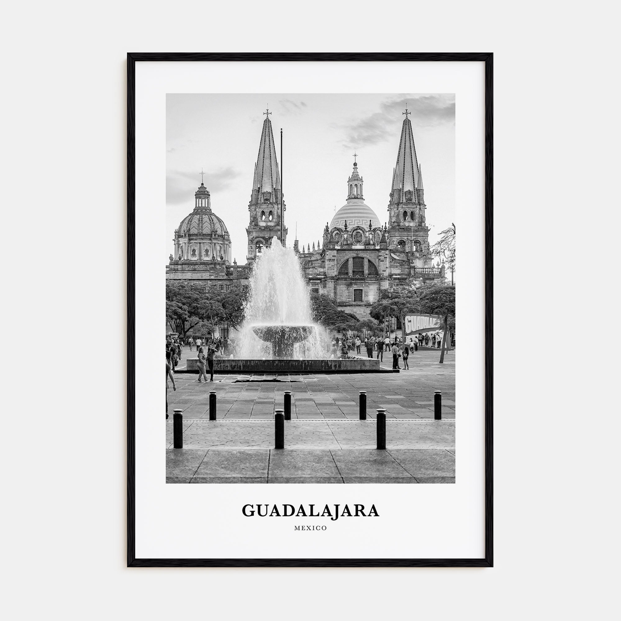 Guadalajara Portrait B&W No 1 Poster