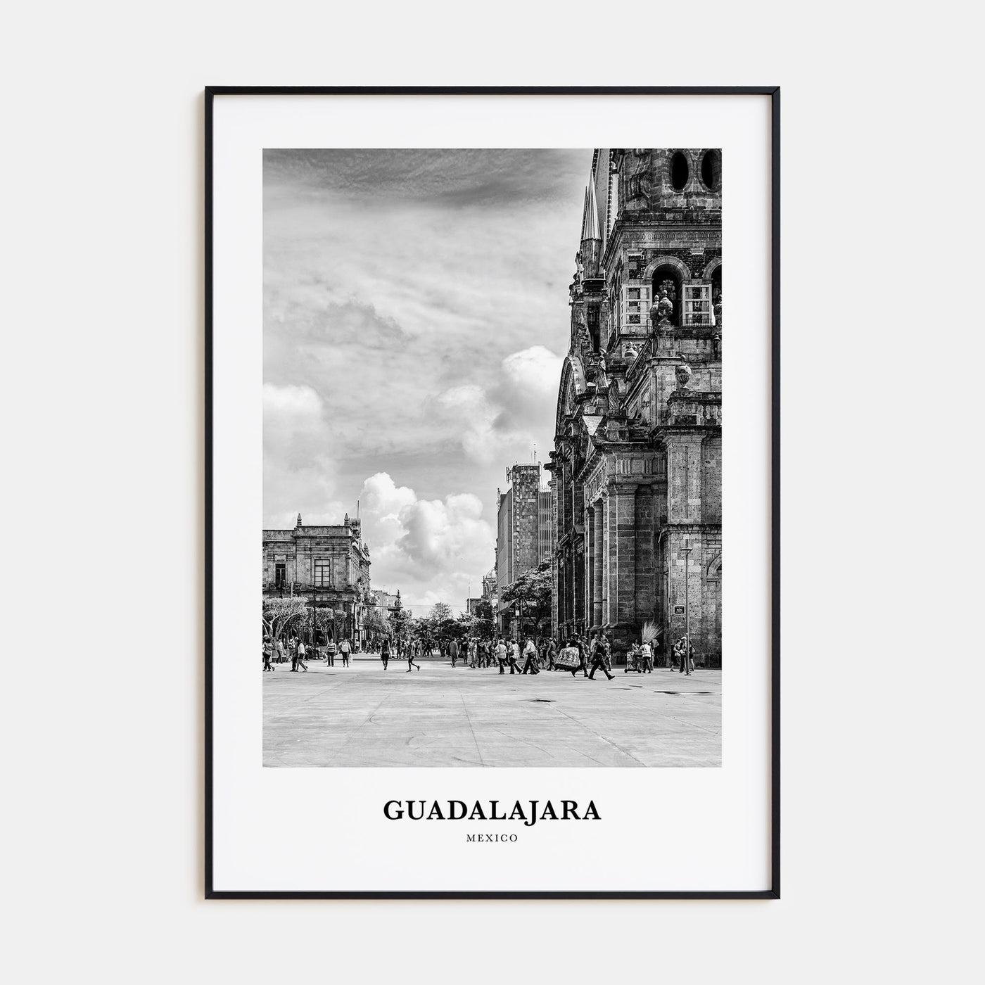 Guadalajara Portrait B&W No 2 Poster