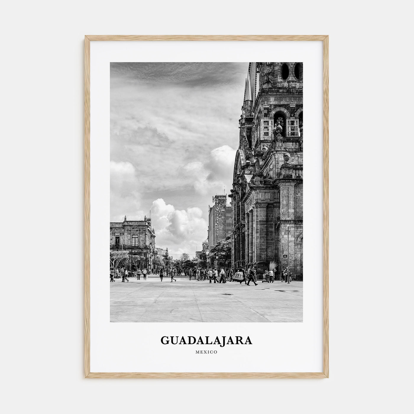 Guadalajara Portrait B&W No 2 Poster