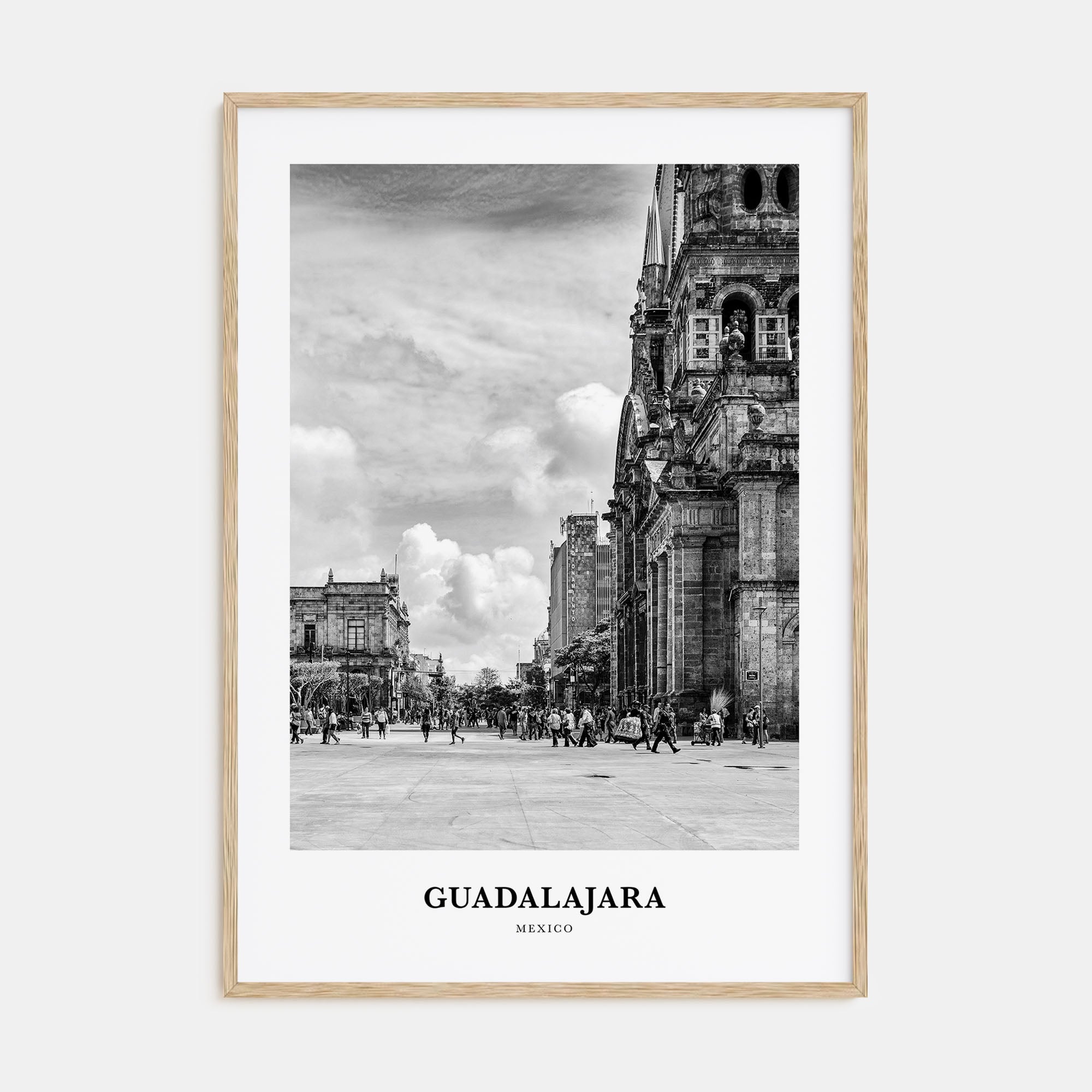 Guadalajara Portrait B&W No 2 Poster