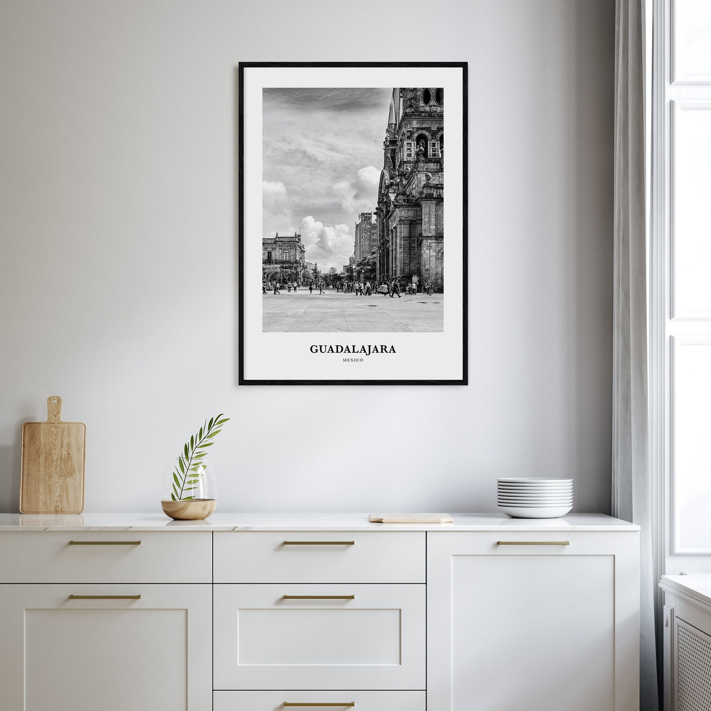 Guadalajara Portrait B&W No 2 Poster