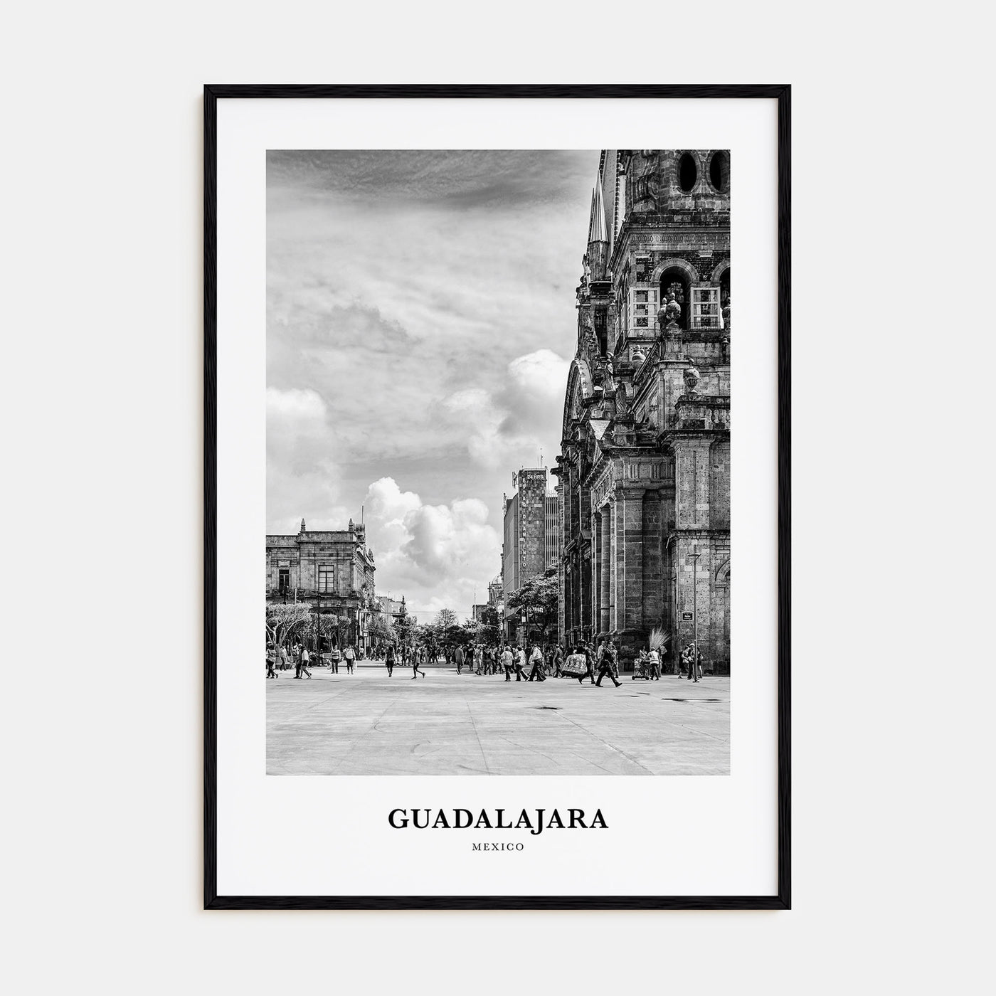 Guadalajara Portrait B&W No 2 Poster