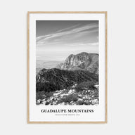 Guadalupe Mountains Portrait B&W Poster