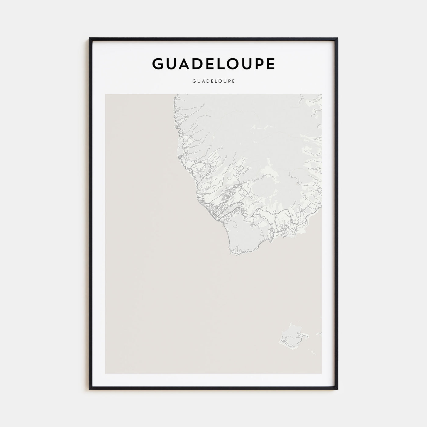 Guadeloupe Map Portrait Poster