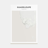 Guadeloupe Map Portrait Poster