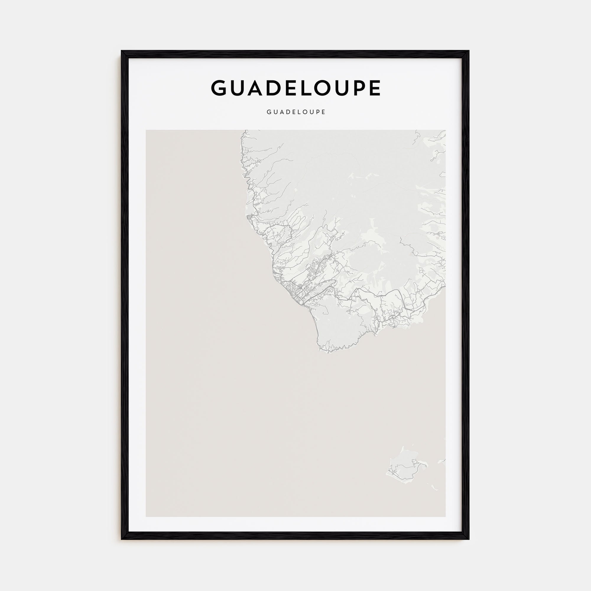 Guadeloupe Map Portrait Poster