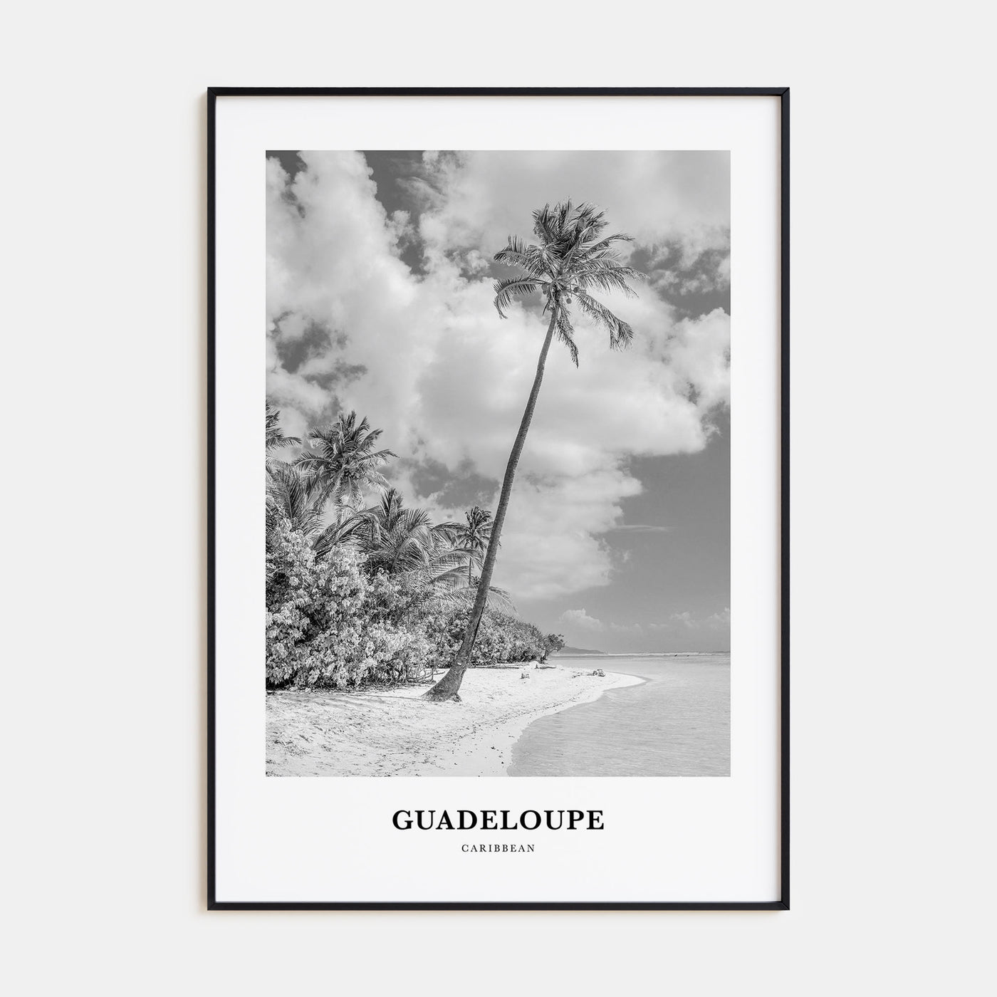 Guadeloupe Portrait B&W Poster