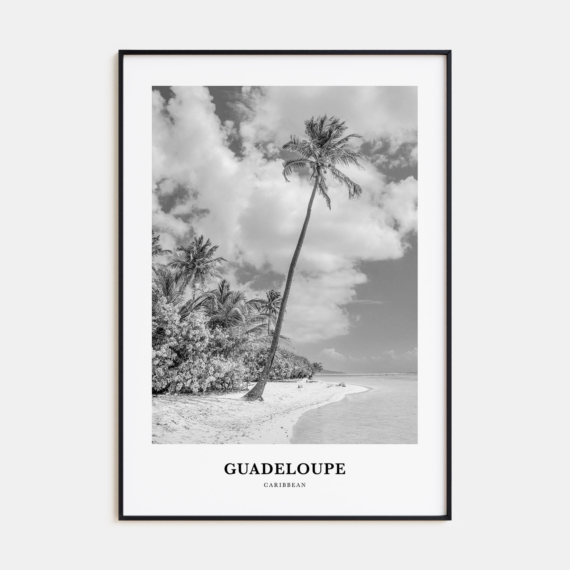 Guadeloupe Portrait B&W Poster