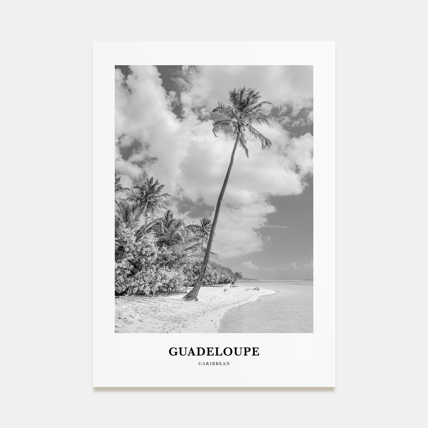 Guadeloupe Portrait B&W Poster