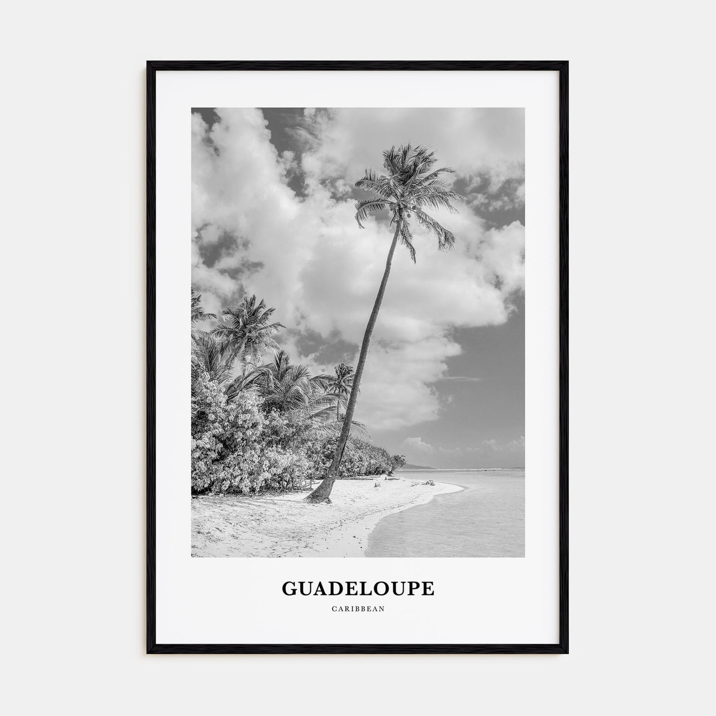 Guadeloupe Portrait B&W Poster